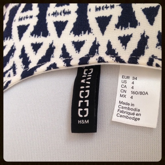 Divided Geometric Print Black & White Skater Dress - Picture 7 of 7